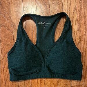Beyond Yoga Dark Green Sports Bra